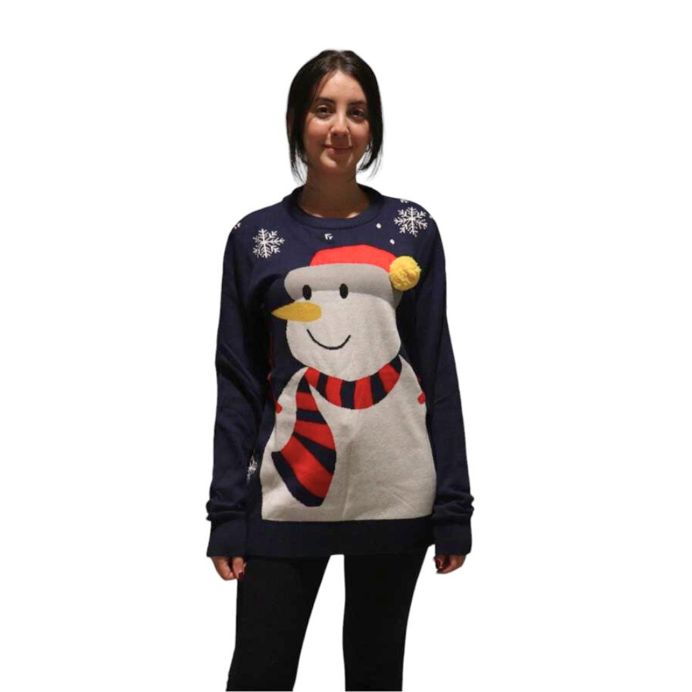 Snowman Sweater With a Pompom