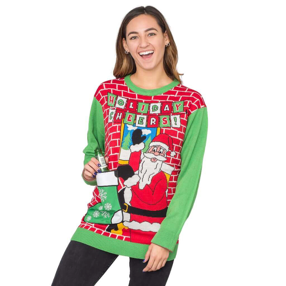 Ugly christmas sweater beer holder deals