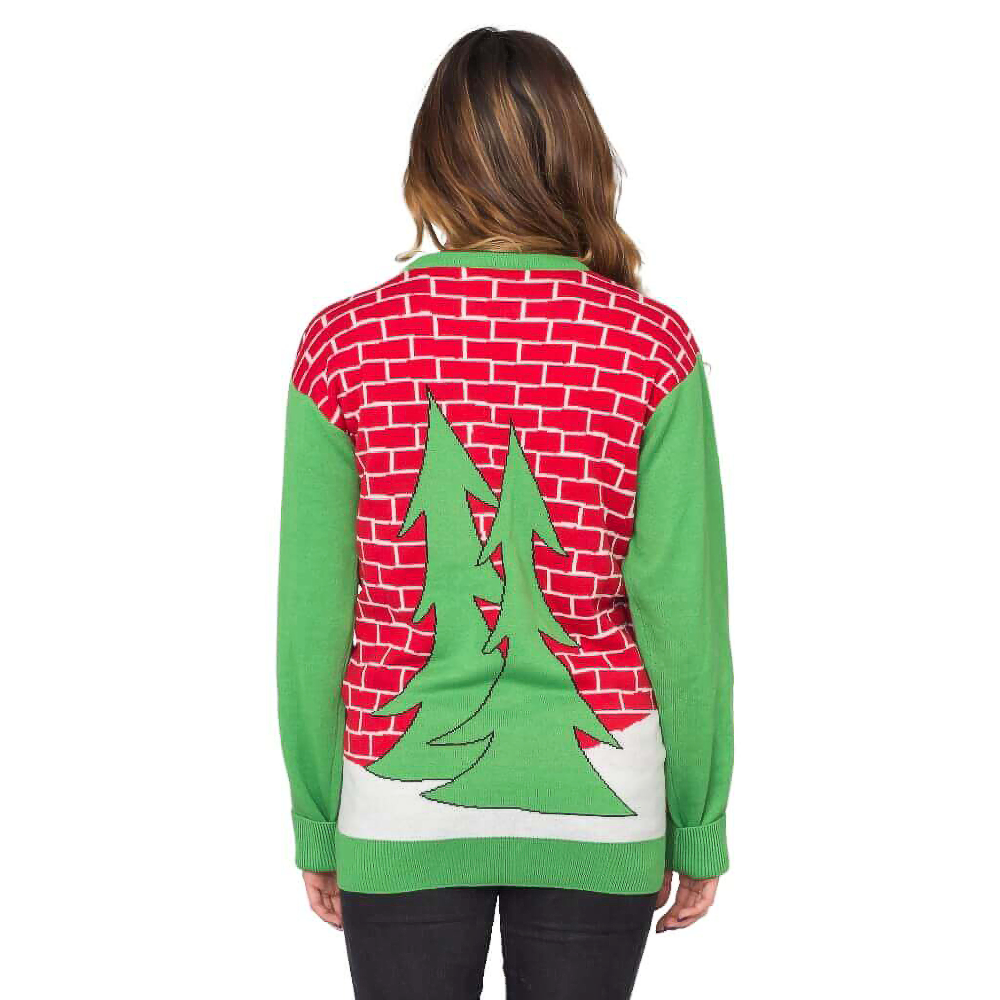 Holiday Cheers! Santa With Beer Holder Stocking Sweater