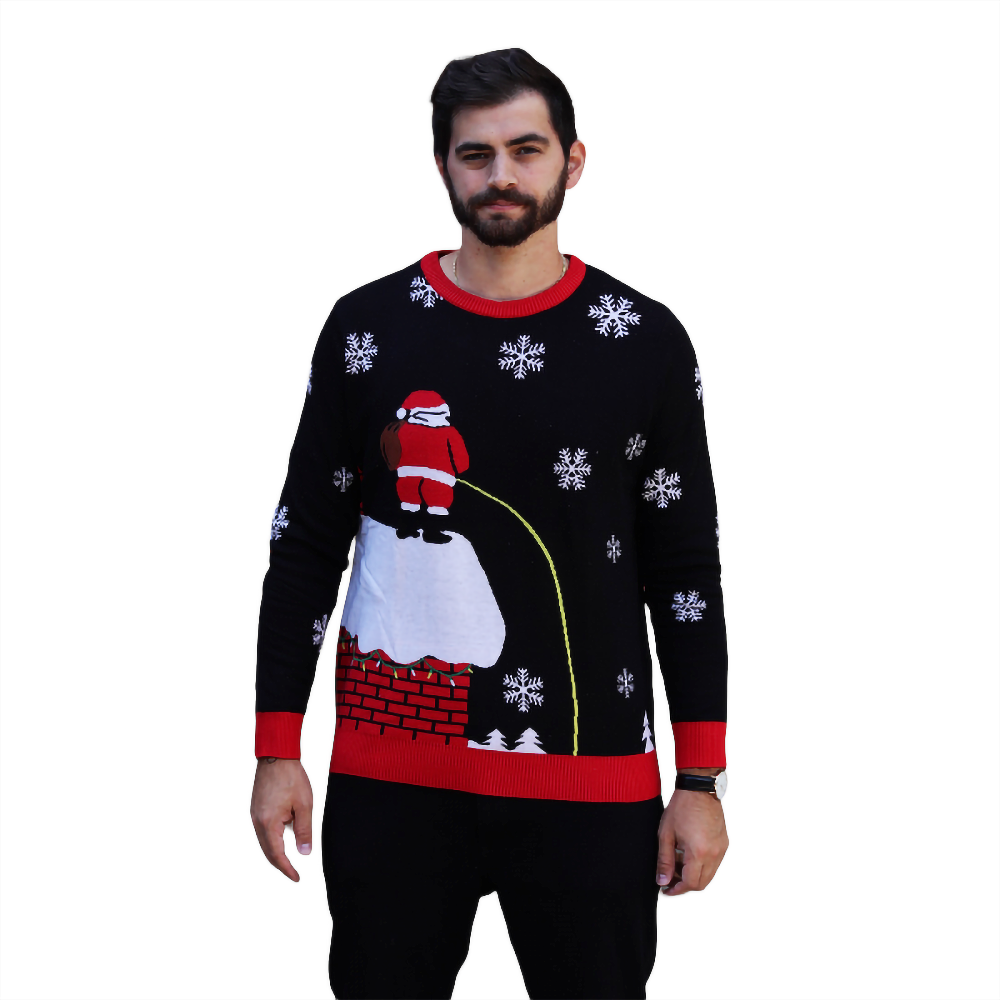 Leaky Roof Funny Christmas Sweater