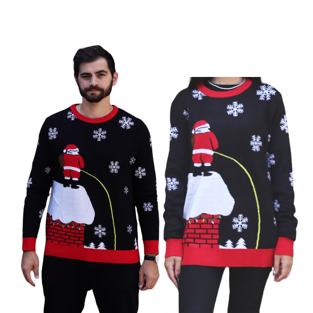 Funny couple sales christmas sweaters