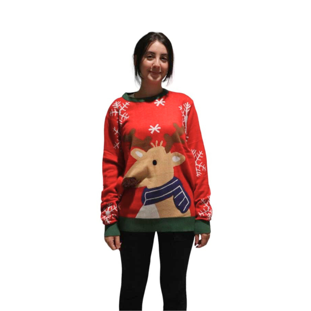 Reindeer Sweater With a Pompom