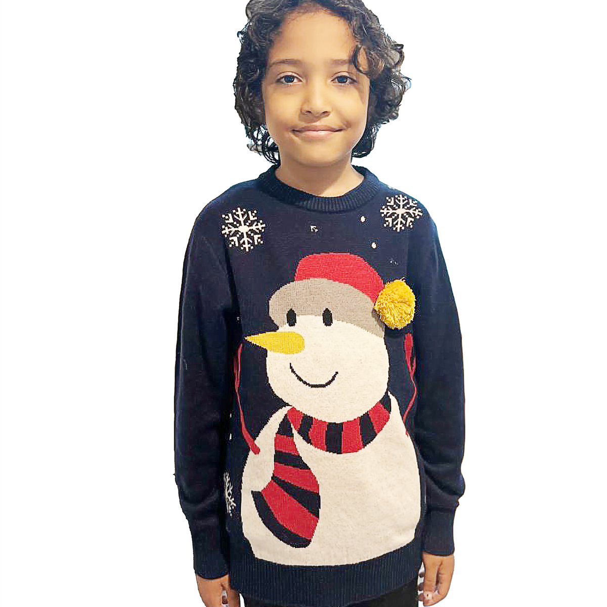 Snowman Sweater With a Pompom