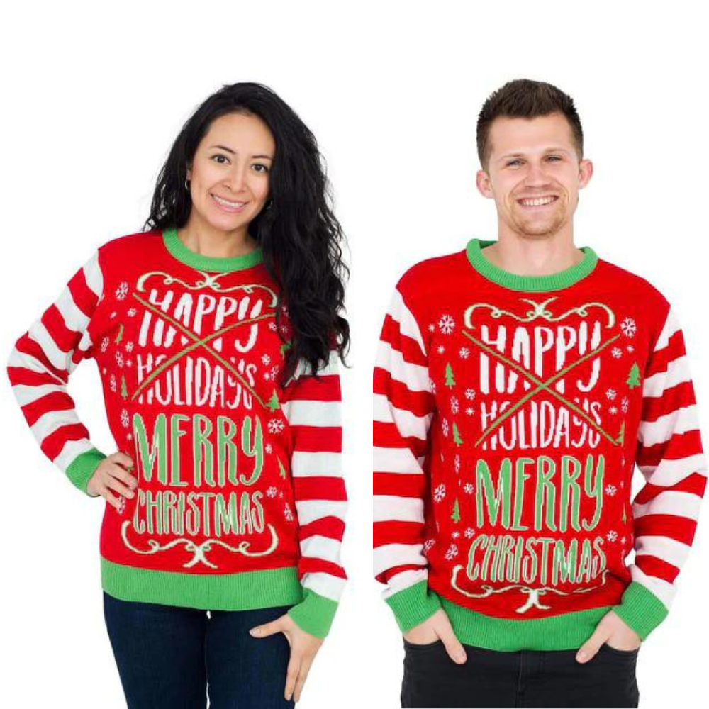 Couple - Happy Holidays Merry  Sweater