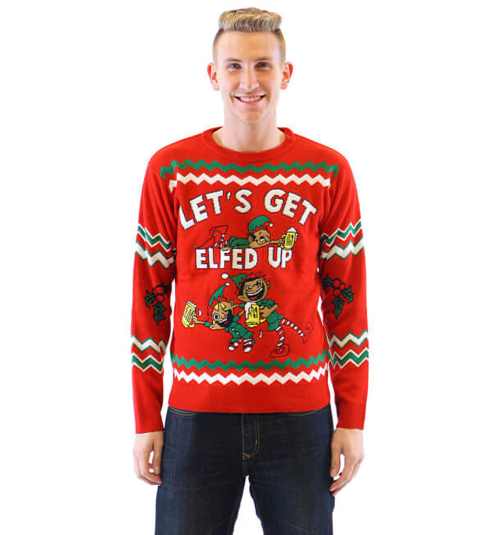 Let Get Elfed Up Drunken Elves  Sweater